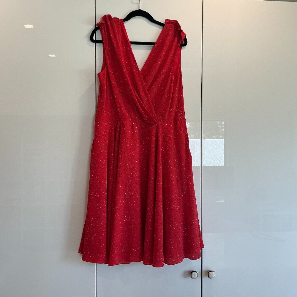Christian Siriano, Red Ruffle Edge Dress, Size 20
